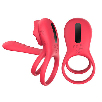 LuvanaX - Rose Cock Ring Vibrator Clit Stimulator Couple Toy Upgraded Version