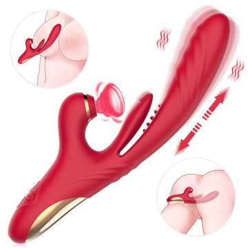 LuvanaX - 3 in 1 Suction & Thrusting Vibrator With Tongue For Clitoris & G-spot