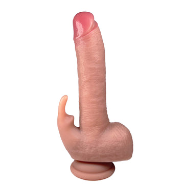 Silicone Vibrating Dildo - 6.57" Insertable, 9.06" Total, 1.57" Diameter, 7 Levels Adjustable Frequency, Bluetooth/APP, Telescopic/Sway/Vibrate/Heat, 420g