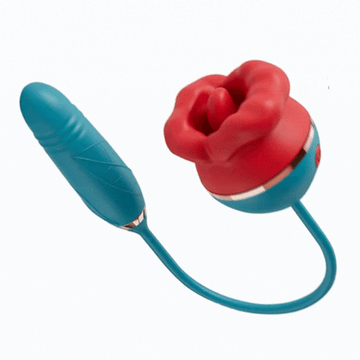 LuvanaX - 3 In1 Big Mouth Sucking Tongue Licking Vibrator & Thrusting Bullet Vibrator