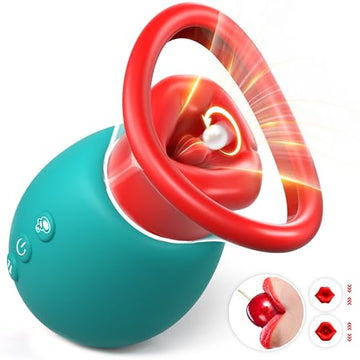 LuvanaX - 4 IN 1 Rose Sex Toy Adult Toys Licking Vibrater with 10 Mouth Kissing Vibrations