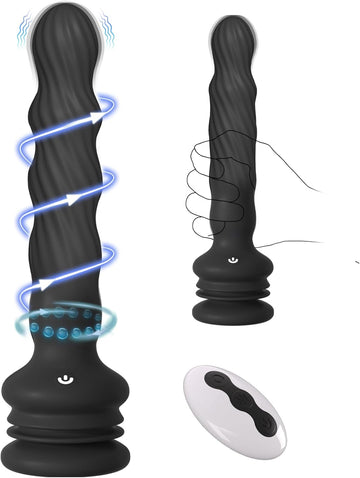 LuvanaX - Anal Male Adult Sex Toys - Wriggling Rotating Vibrating Prostate Massager Anal Butt Plug Sex Toy for Men Women Couples