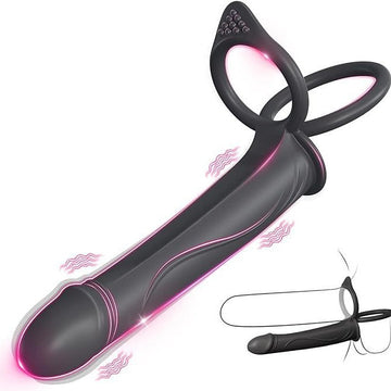 LuvanaX - Strap On Dildo With Vibrating Cock Ring For Couple