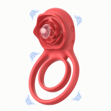 LuvanaX - Rose Cock Ring Vibrator & Clit Stimulator