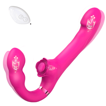 LuvanaX - 3-in-1 Rose Clit Stimulator Dual Motor Shock Panty Vibrator