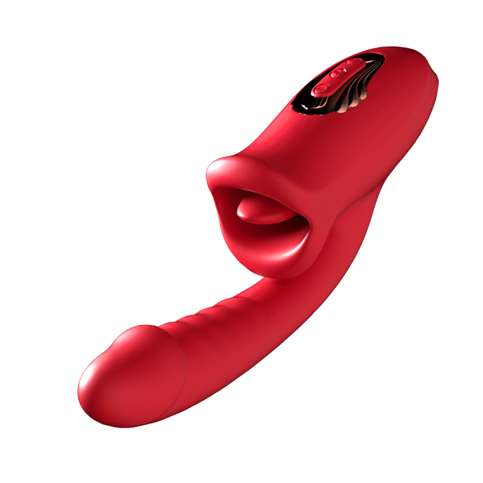 LuvanaX - Rose Muncher Mouth Shaped Lip Biting Vibrator With G Spot Vibrator